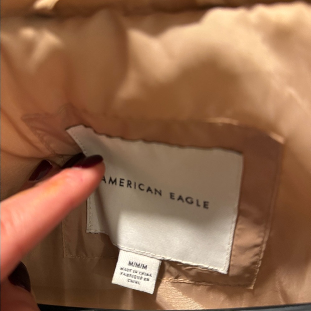American Eagle Beige Puffer Jacket - image 3